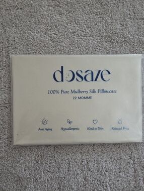 Dosaze 100% Pure Mulberry Silk Queen Pillowcase 22 Momme - Ivory